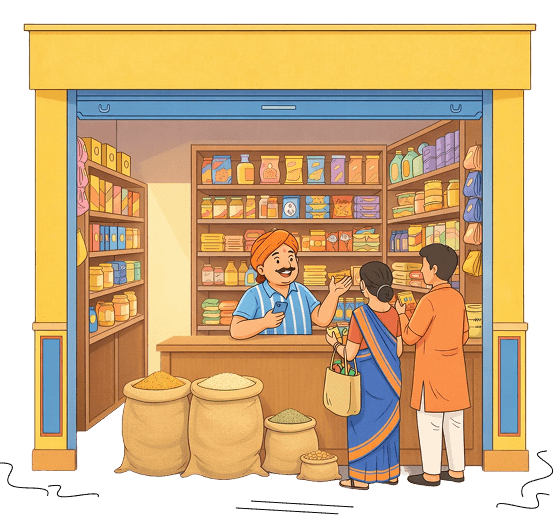 Kirana Shop Illustration